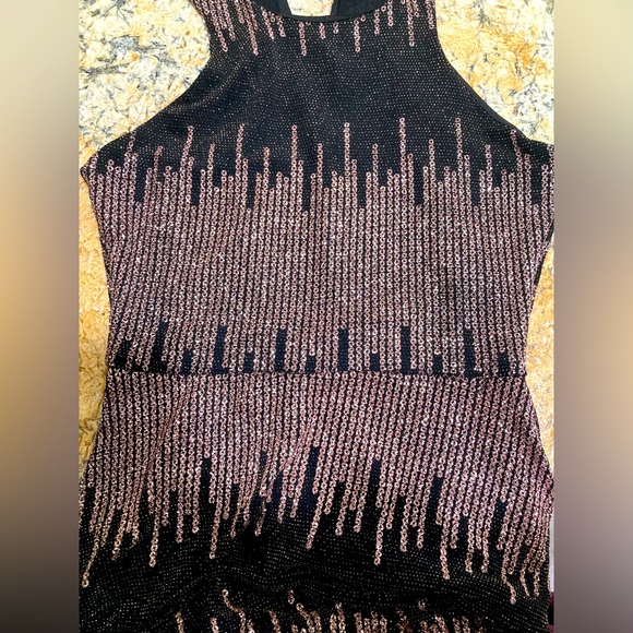 Social Code black and violet maxi dress with glitter - Picture 2 of 3